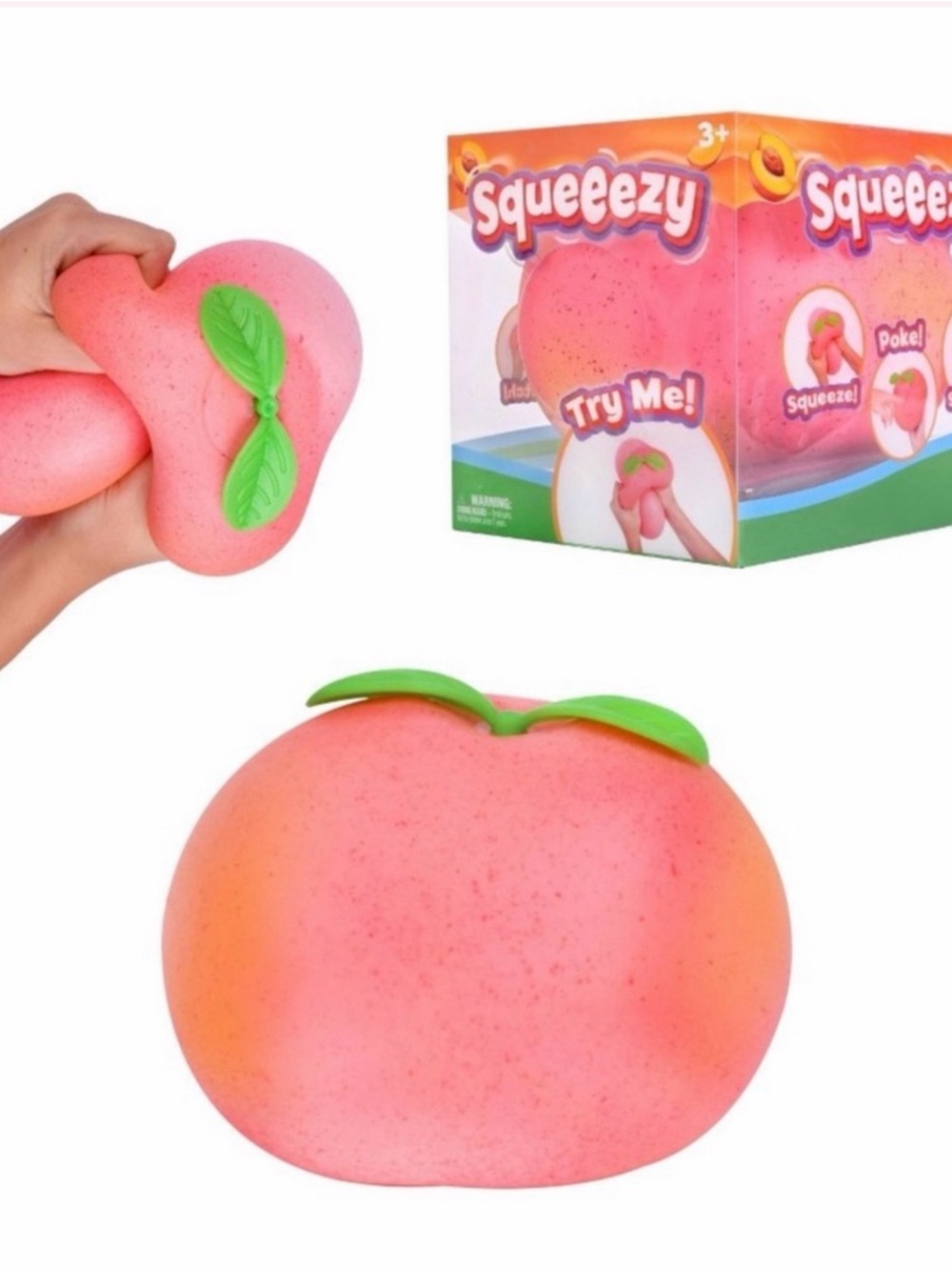 NWT Sunny Days Squeeezy Peach Squishy Large - Picture 2 of 2